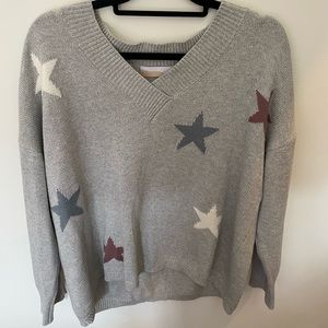 grey oversized star sweater size m